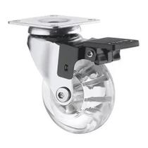 Rodizio Giratório Cromado Com Freio Para Móveis Roda Gel Rodizio Giratório Cromado Com Freio Para Móveis Roda Gel