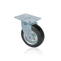 Rodízio Giratório de Borracha 100 Mm 2 Rolamentos S/ Freio Rodízio Giratório de Borracha 100 Mm 2 Rolamentos S/ Freio