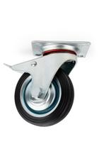 Rodízio Giratório de Borracha 3 polegadas com Freio - Capacidade 40kg