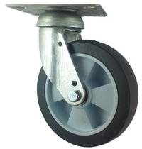 Rodizio Giratorio de Placa 512 Termoplástica Duplo Rolamento - RGP512TE10