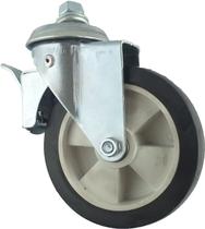 Rodizio Giratorio de Rosca 512 Termoplástica Duplo Rolamento C/ Freio - RGR512TE10_FR