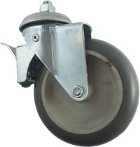 Rodizio Giratorio de Rosca 512 Termoplástica Furo Passante c/ Freio - RGR512TF516_FR