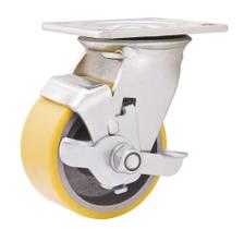 Rodizio Giratório Freio 4 Média 180kg Ferro Fund Vonder