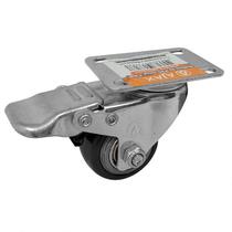 Rodízio giratório freio pvc cinza reforçado móveis 1.5/8" Rodízio giratório freio pvc cinza reforçado móveis 1.5/8"