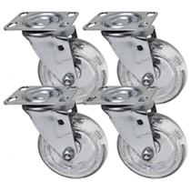 Rodízio Giratório GLR 310 Gel 3 Pol Anti Risco Com Base 66x49 mm 40 Kg - 4 Uni Borrachas Londrina