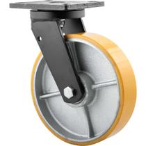 Rodízio Giratório Industrial 8'' Poliuretano + Ferro Vonder