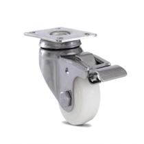 Rodizio Giratório Inox 2 Pol Roda Nylon Placa Freio Rodizio Giratório Inox 2 Pol Roda Nylon Placa Freio