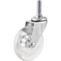 Rodízio Giratório Leve 3", de Poliuretano, Transparente, com Pino, Vonder OstenVonder