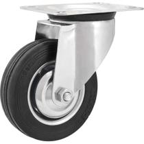 Rodízio Giratório Leve 4", de Borracha, Preto, Vonder Rodízio Giratório Leve 4", de Borracha, Preto, Vonder