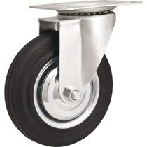 Rodizio Giratorio Leve 6 Borracha Preta Vonder