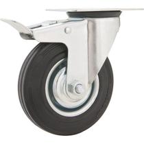 Rodízio Giratório Médio 6 Borracha Com Freio Vonder