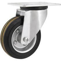 Rodízio Giratório Médio 6 Borracha Preta Vonder