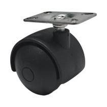 Rodízio Giratório móveis Plástico Preto C/ Placa 30X45 30kg - 1 Uni Borrachas Londrina