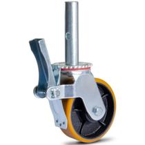 Rodízio giratório para andaime com freio 6" PU - GLEF.62.PF.E Rodízio giratório para andaime com freio 6" PU - GLEF.62.PF.E