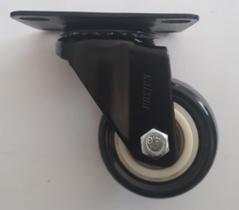Rodizio giratório para carrinhos e móveis black roda preta glb 210 mf até 50 kgs