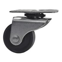 Rodizio Giratório Para Móveis Pequenos Com Base 30X45 Preto 25KG - 1 Unidade Borrachas Londrina