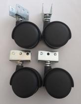 Rodizio giratório para móveis roda de nylon canal u 16 mm kit s90 u mf até 120 kgs Rodizio giratório para móveis roda de nylon canal u 16 mm kit s90 u mf até 120 kgs