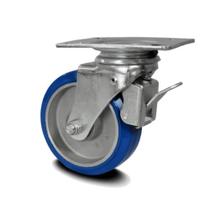 Rodizio Giratório poliuretano elástico 5 pol. placa freio GLPF.514.APA.E