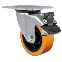 Rodízio Giratório PU 75mm com Freio G para até 170Kg