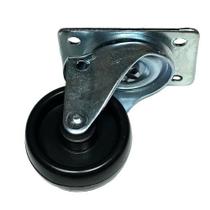 Rodizio Giratorio Roda 41mm Pp Preto Placa 4 Furos