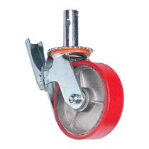 Rodízio Giratório Roda Metálica Borracha Andaime 6" Trava Freio 400 kg Reforçado Vermelho Rodízio Giratório Roda Metálica Borracha Andaime 6" Trava Freio 400 kg Reforçado Vermelho