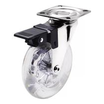 Rodizio Giratório Siliconado C/ Freio 100mm - Soprano Rodizio Giratório Siliconado C/ Freio 100mm - Soprano