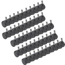 Rodízio Giratório SQ90 Rodinha Para Cadeira Preto 40Kg - 50 Un Borrachas Londrina