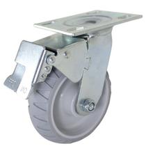 Rodízio Industrial 6 Pol C/Freio e Roda Termoplástica -250Kg