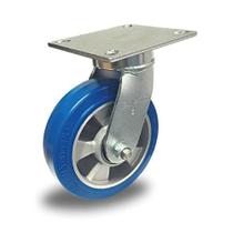 Rodizio industrial 8x2 PU Elástico Alta Resistência pisos abrasivo 700 kg