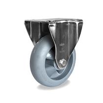 Rodizio industrial aço Inox 6x2 pol. base fixa roda macia