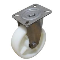 Rodizio industrial aço Inox giratório 6x2 pol. placa sem freio GMPI.62NY.E