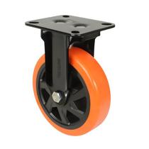 Rodizio Industrial Fixo 4 Pol com Roda PU - 140Kg - Master Roll Rodizio Industrial Fixo 4 Pol com Roda PU - 140Kg - Master Roll