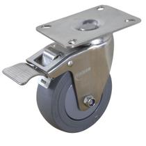 Rodízio Inox 4 Pol com Freio e Roda Performa - 110Kg - Colson