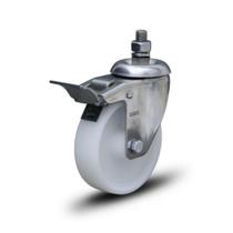Rodízio Inox 5 Polegadas 170kg Com Freio Furo Passante Rodízio Inox 5 Polegadas 170kg Com Freio Furo Passante