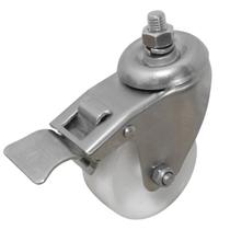 Rodízio Inox 5 Polegadas 170kg Com Freio Furo Passante Rodízio Inox 5 Polegadas 170kg Com Freio Furo Passante