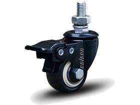 Rodízio Linha Black Parafuso 3/8" 41mm 30kg Preto Com Freio - Colson - 6508