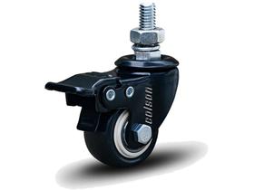 Rodízio Linha Black Parafuso 3/8" 41mm 30kg Preto Com Freio - Colson - 6508