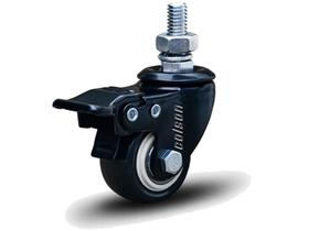 Rodízio Linha Black Parafuso 3/8" 50mm 50kg Preto Com Freio - Colson - 6510