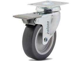 Rodízio Linha BP Placa 3" 76mm Anti Risco Móveis 60kg Com Freio - Colson - 4447 Rodízio Linha BP Placa 3" 76mm Anti Risco Móveis 60kg Com Freio - Colson - 4447