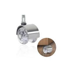 Rodizio Ou Roldana Silicone Para Cadeira Giratória Transparente Cromado