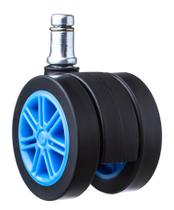 Rodízio P/ Cadeira Gamer 55mm Azul Anti-Risco Giratório