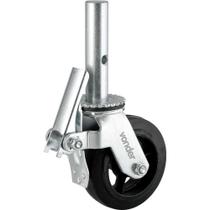 Rodízio Para Andaime, Roda em Borracha 6", com Espigão 35 mm x 150 mm e Freio, Vonder OstenVonder Rodízio Para Andaime, Roda em Borracha 6", com Espigão 35 mm x 150 mm e Freio, Vonder OstenVonder