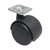 Rodízio para Cadeira de Escritório Mesa C/ Placa 38X38 Preto 40kg - 1 Uni Borrachas Londrina