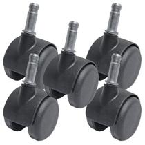 Rodízio para Cadeira de Escritório SQ90 HG Preto 40kg - 5 Unidades Borrachas Londrina