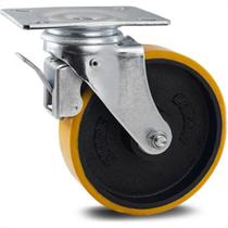 Rodizio Para Carrinho Colson Ferro Base Giratoria Com Trava 100Mm