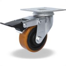 Rodizio Para Carrinho Colson Ferro Base Giratoria Com Trava 75Mm
