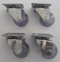 Rodizio para carrinhos e móveis roda gel kit glap 100 até 90 kgs Rodizio para carrinhos e móveis roda gel kit glap 100 até 90 kgs