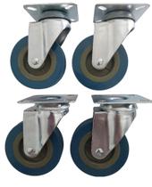 Rodizio para carrinhos e móveis roda poliuretano kit glp 310 pu até 180 kgs