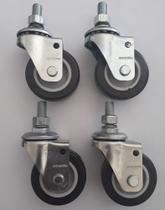 Rodizio para carrinhos e móveis roda pvc kit glae 210 até 120 kgs Rodizio para carrinhos e móveis roda pvc kit glae 210 até 120 kgs