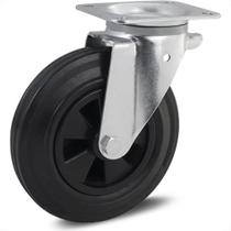 Rodizio Para Lixeira Colson Borracha Macica Base Giratoria Sem Trava 8X2